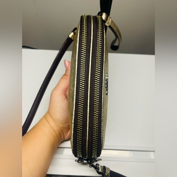 Coach Gold Sadie Crossbody Clutch - Picture 5 of 11